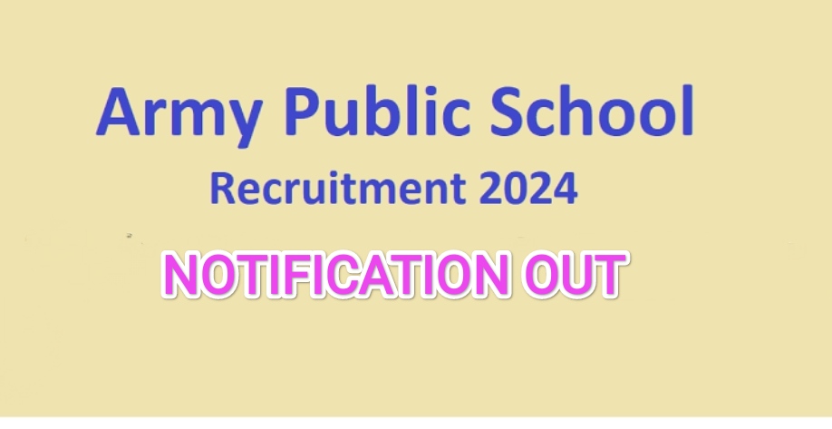 Army Public School Srinagar Recruitment 2024