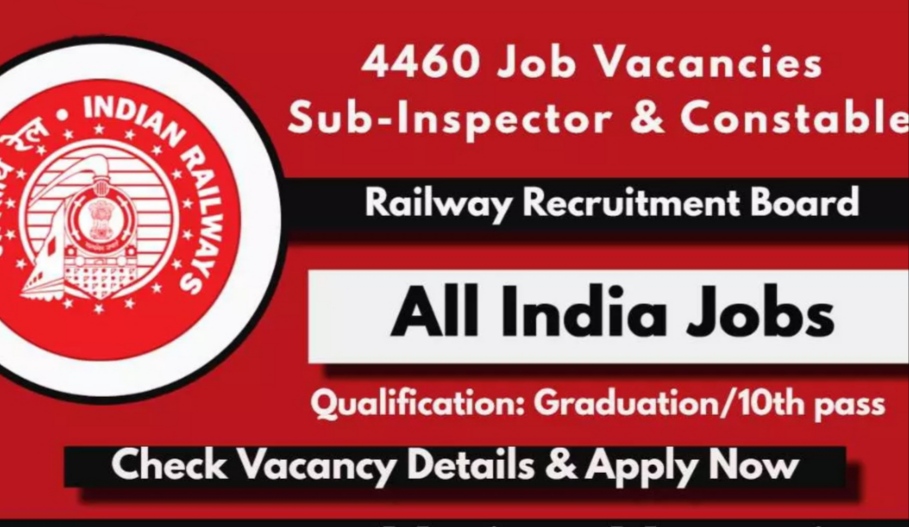 RAILWAY Recruitment 2024 for 4460 Sub-Inspector & Constable posts