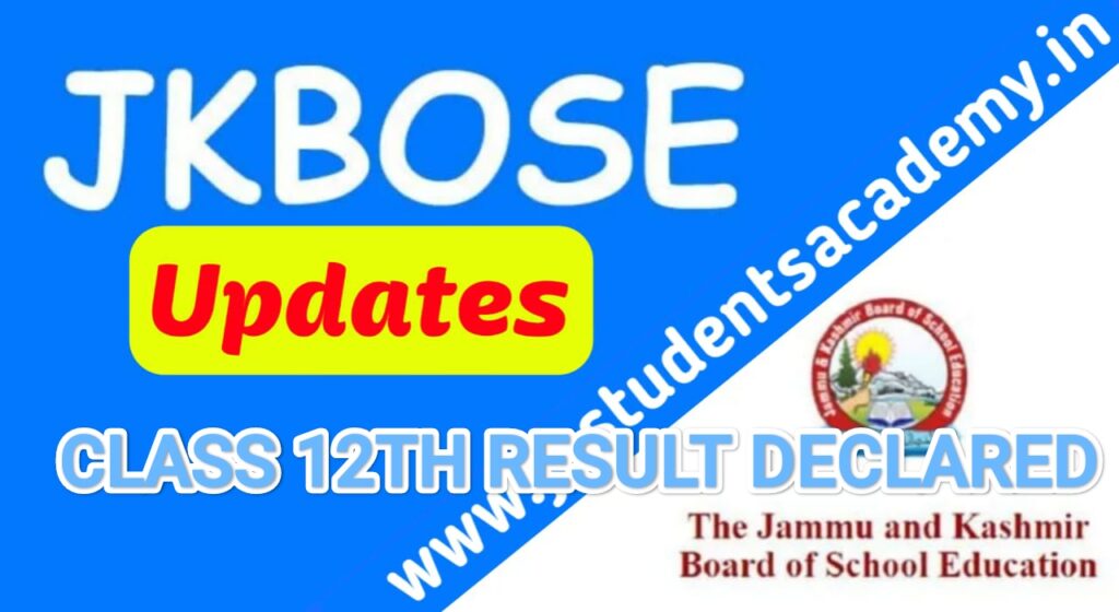 JKBOSE CLASS 12TH RESULT DECLARED CHECK HERE 