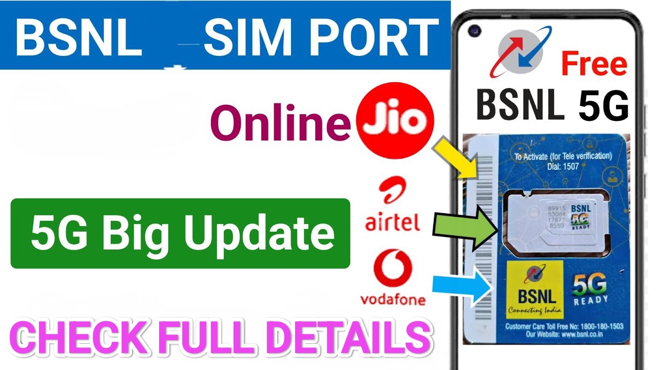 BSNL SIM Port Online: Port Your SIM CARD to BSNL Online from Home,
