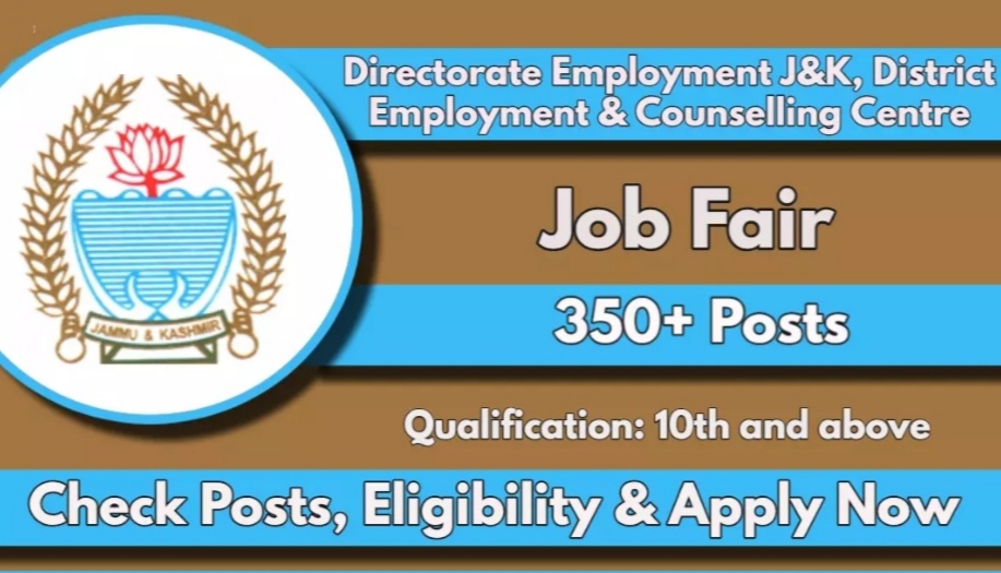 Job Fair in J&K, 350+ posts, 10th pass eligible check details and apply online