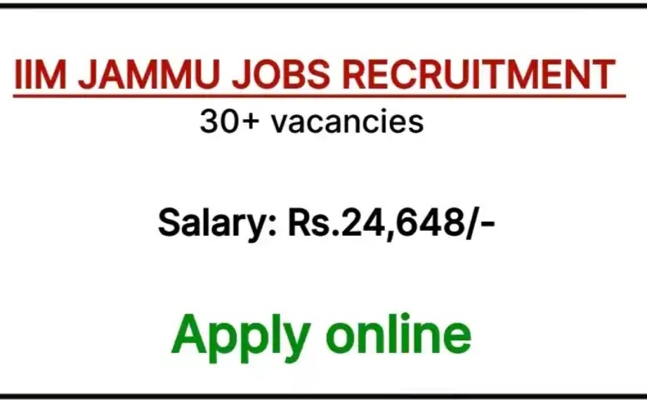 IIM Jammu Recruitment 2024 Notification Out, Qualification 8th, 10th,Eligible check details 