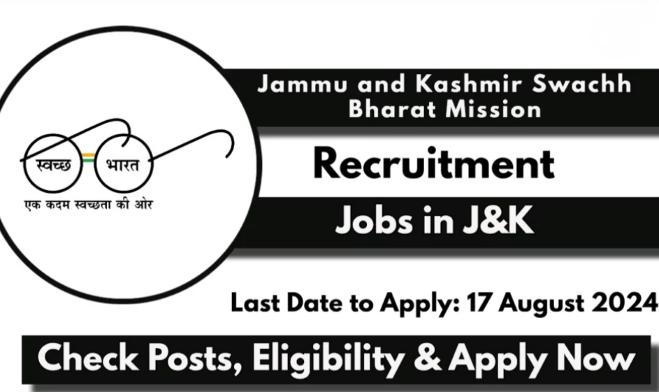 Jammu and Kashmir Swachh Bharat Mission Recruitment, Check posts and apply online